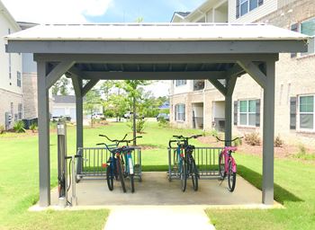 Residential bike storage at hawthorne at leland
